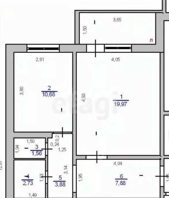 1-к кв. Ульяновская область, Димитровград ул. Победы, 15 (46.7 м) - Фото 1