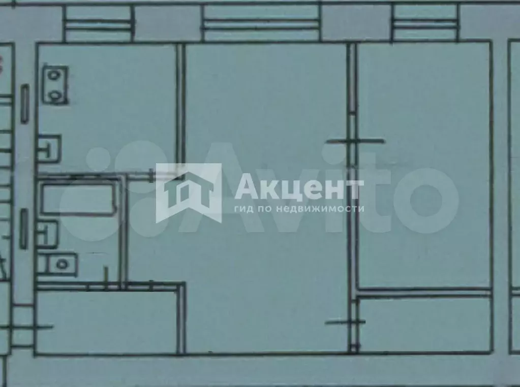 2-к. квартира, 42,7 м, 1/5 эт. - Фото 0