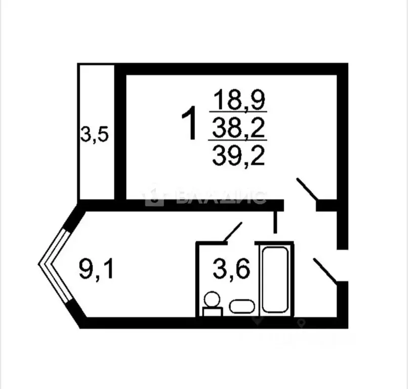 1-к кв. Москва ул. Ухтомского Ополчения, 8 (38.0 м) - Фото 2