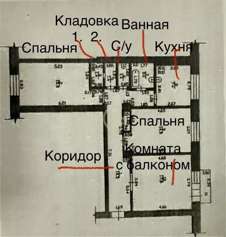 3-к кв. Тамбовская область, Тамбов ул. Карла Маркса, 155 (78.2 м) - Фото 2