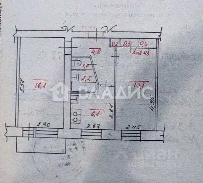2-к кв. Карелия, Суоярви ул. Ленина, 36 (43.5 м) - Фото 2