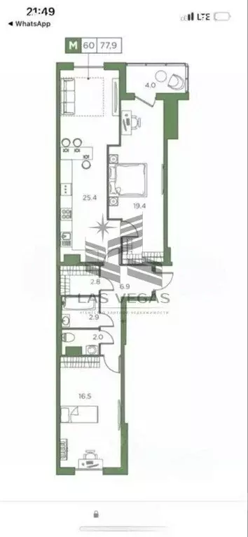 3-к кв. Санкт-Петербург ул. Парфеновская, 6к2 (78.0 м) - Фото 1