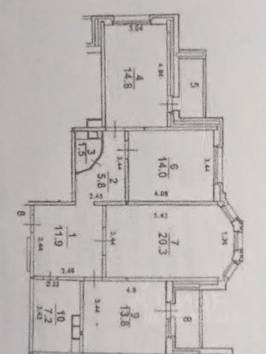 3-к кв. Московская область, Химки просп. Мельникова, 16 (90.0 м) - Фото 2