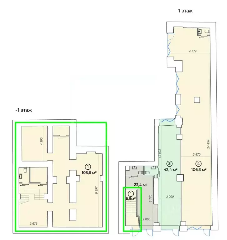 Торговая площадь в Москва Большой Сухаревский пер., 25С1 (113 м) - Фото 2