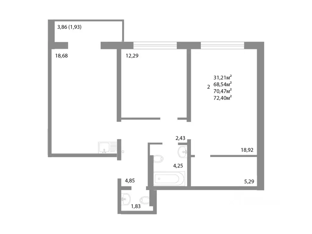 2-к кв. Челябинская область, Челябинск Университетская Набережная ул., ... - Фото 0
