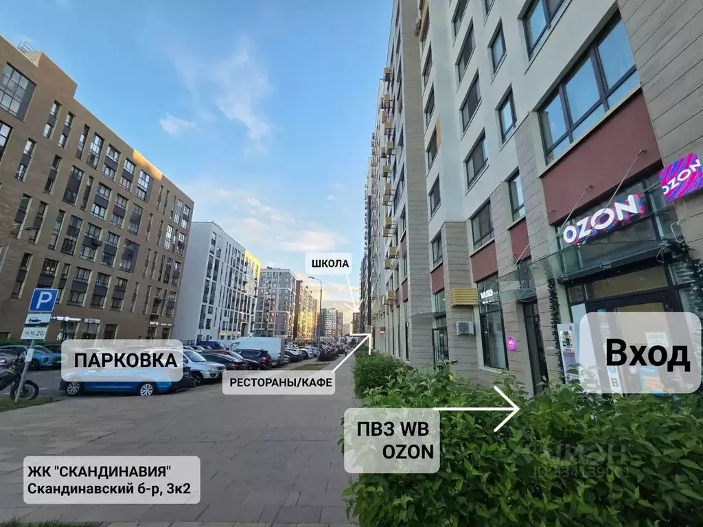 Помещение свободного назначения в Москва бул. Скандинавский, 3к2 (23 ... - Фото 2