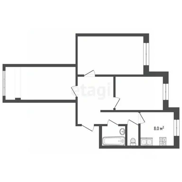 Комната Ямало-Ненецкий АО, Новый Уренгой Мирный мкр, 3/6 (12.9 м) - Фото 2