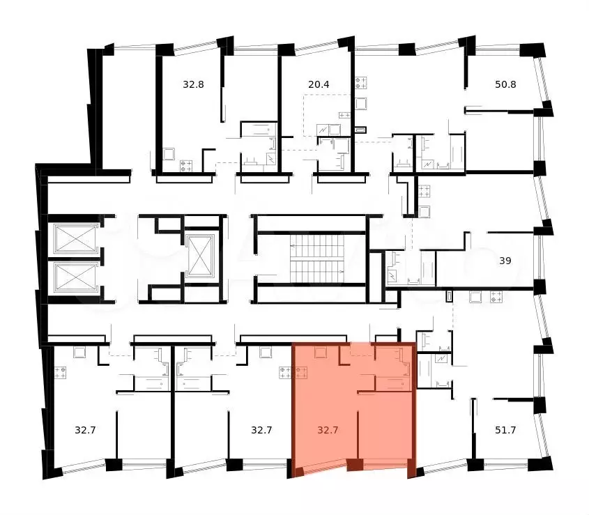 1-к. квартира, 32,7 м, 21/23 эт. - Фото 1