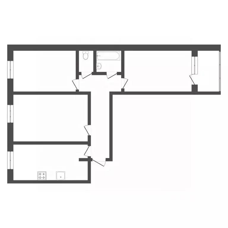 3-к кв. Тюменская область, Тюмень ул. Мебельщиков, 4 (65.6 м) - Фото 2