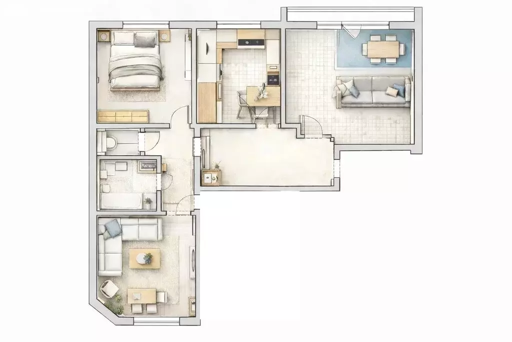 3-комнатная квартира: Томск, улица Интернационалистов, 8/2 (91.6 м) - Фото 1