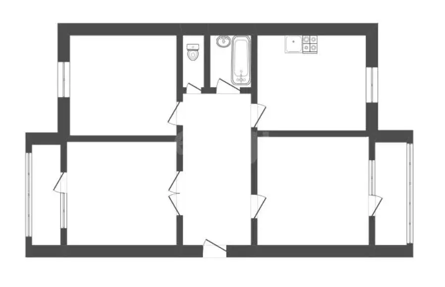 3-комнатная квартира: Борисоглебск, Аэродромная улица, 27 (65.2 м) - Фото 1
