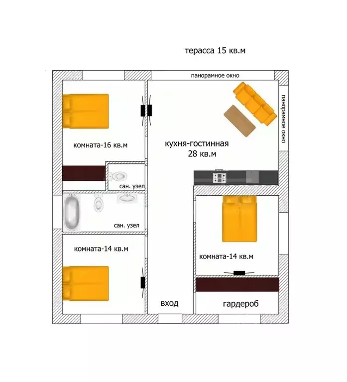 Дом в Воронежская область, Рамонский район, с. Ямное ул. Механическая, ... - Фото 2