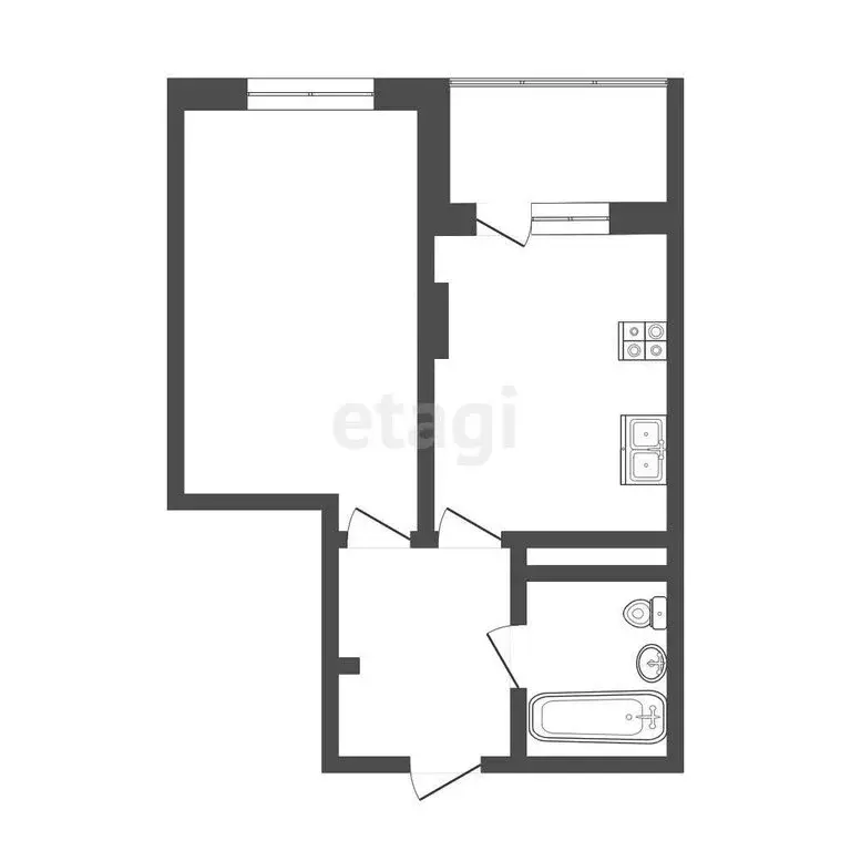 1-комнатная квартира: Тобольск, 10-й микрорайон, 72 (35.7 м) - Фото 0