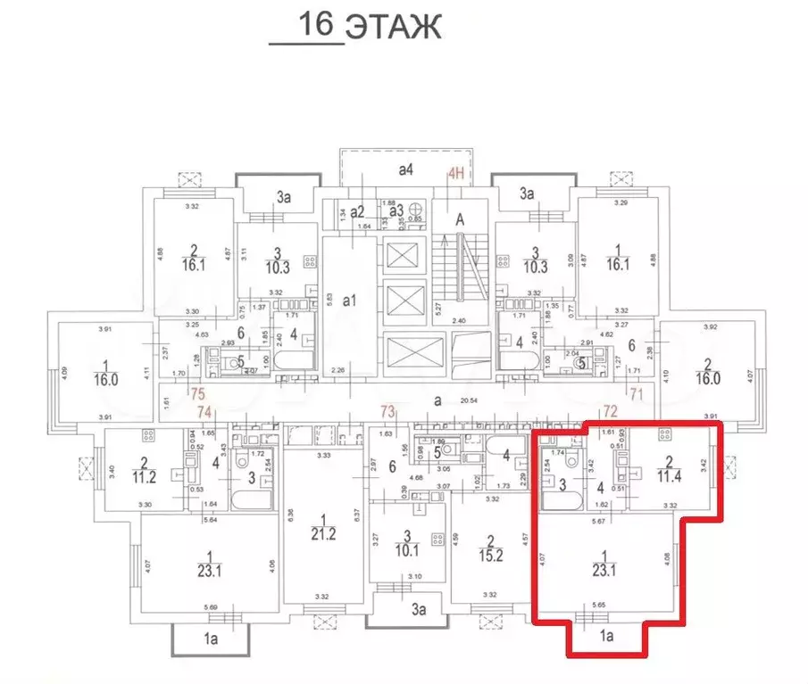 Аукцион: 1-к. квартира, 43,7 м, 16/21 эт. - Фото 0