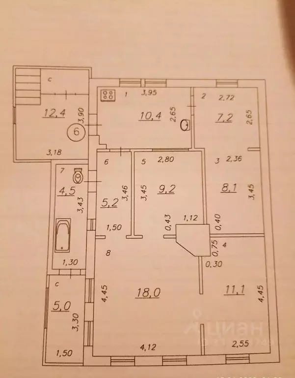 4-к кв. Самарская область, Самара ул. Венцека, 31 (99.0 м) - Фото 2