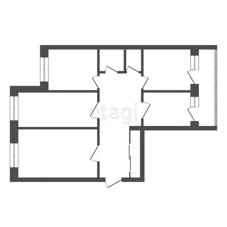 4-к кв. Красноярский край, Красноярск ул. Калинина, 70в (76.0 м) - Фото 2