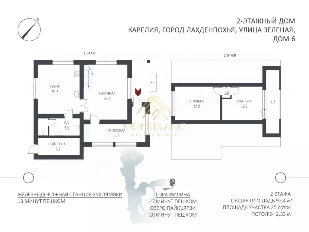 Дом в Карелия, Лахденпохья Зеленая ул., 6 (92 м) - Фото 1