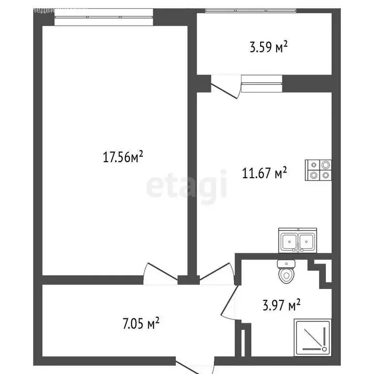 1-комнатная квартира: Анапа, Супсехское шоссе, 47к2 (43 м) - Фото 1