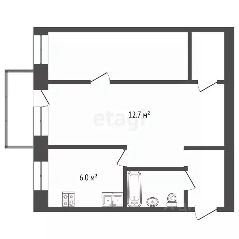 2-к кв. Тюменская область, Тюмень ул. Свердлова, 2 (44.0 м) - Фото 0