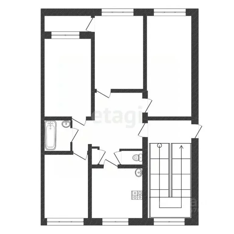 4-к кв. Иркутская область, Ангарск 17А мкр, 24 (79.1 м) - Фото 1