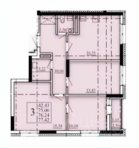 3-к кв. Башкортостан, Уфа Затон-Восточный жилрайон, Паруса жилой ... - Фото 1