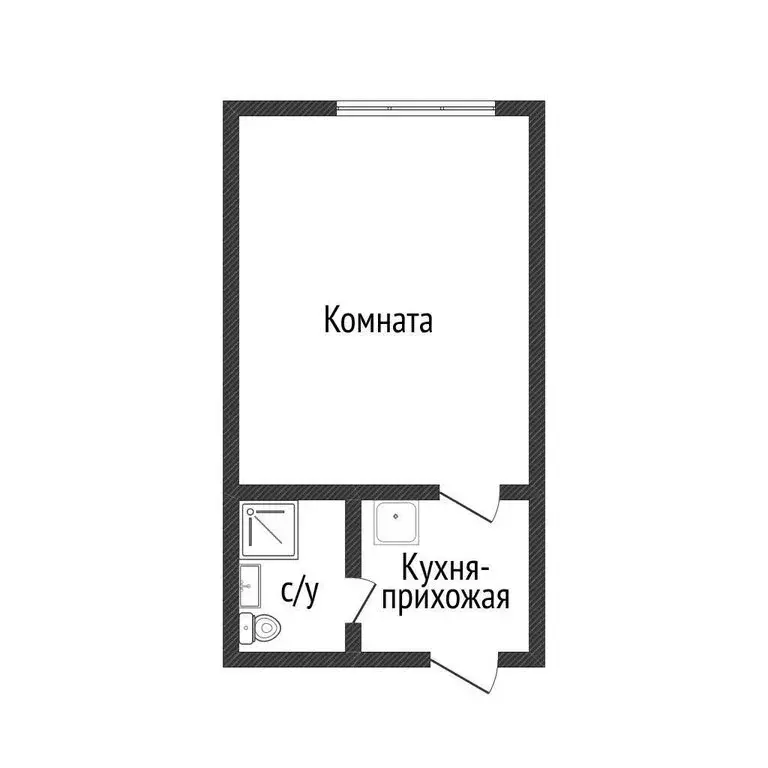 Квартира-студия: Российский, улица Куликова Поля, 33 (26.3 м) - Фото 1