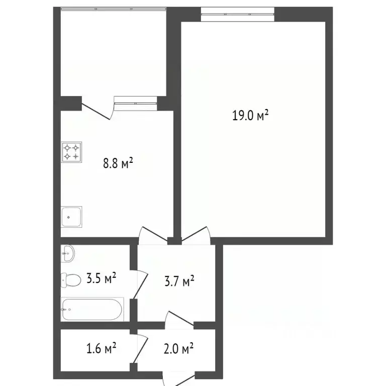 1-к кв. Севастополь ул. Колобова, 21 (41.2 м) - Фото 2
