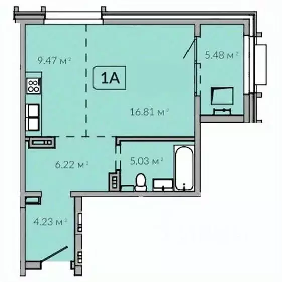 1-к кв. Иркутская область, Иркутск Байкальская ул., 89 (46.78 м) - Фото 0