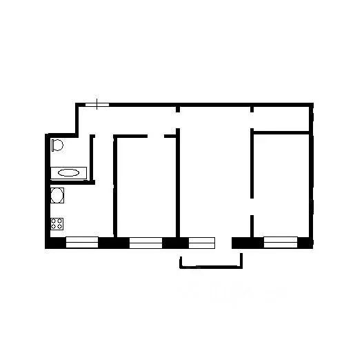 3-к кв. Самарская область, Жигулевск Г-1 мкр, 25 (59.2 м) - Фото 1