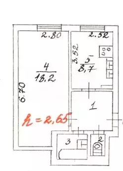 1-к кв. Ямало-Ненецкий АО, Ноябрьск ул. Энтузиастов, 49 (38.1 м) - Фото 2