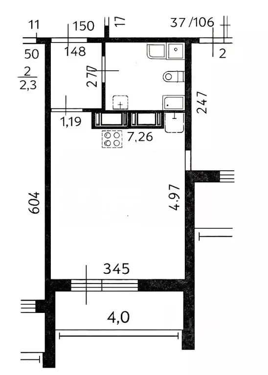 Студия Санкт-Петербург просп. Авиаконструкторов, 69 (25.0 м) - Фото 2