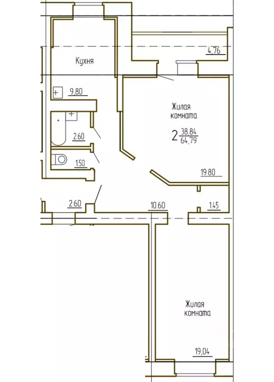 2-к кв. Челябинская область, Миасс просп. Макеева, 85 (64.7 м) - Фото 1