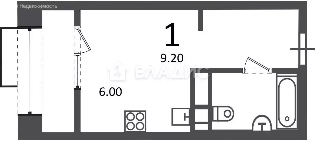 Квартира-студия: Москва, Клинская улица, 2А (18.9 м) - Фото 1
