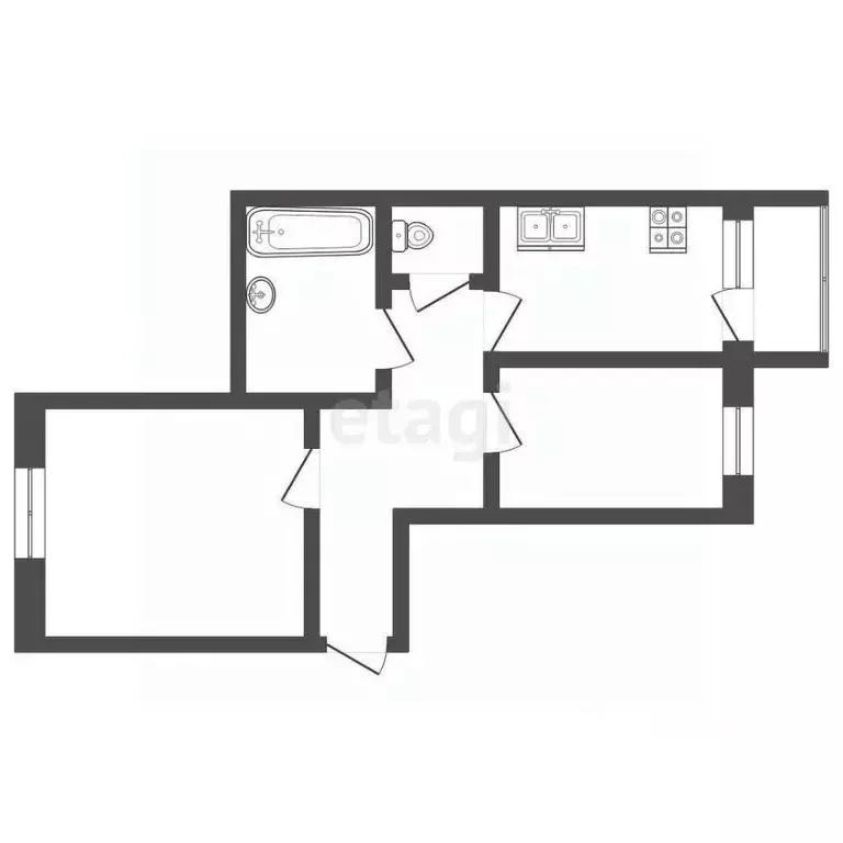 2-к кв. Ставропольский край, Ессентуки ул. Орджоникидзе (58.9 м) - Фото 1