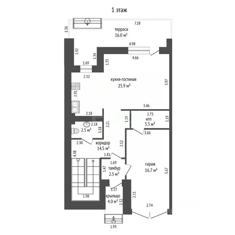 Таунхаус в Ямало-Ненецкий АО, Ноябрьск Уренгойская ул. (153 м) - Фото 2