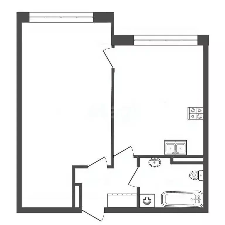 1-к кв. Севастополь ул. Челнокова, 17к1 (38.0 м) - Фото 2