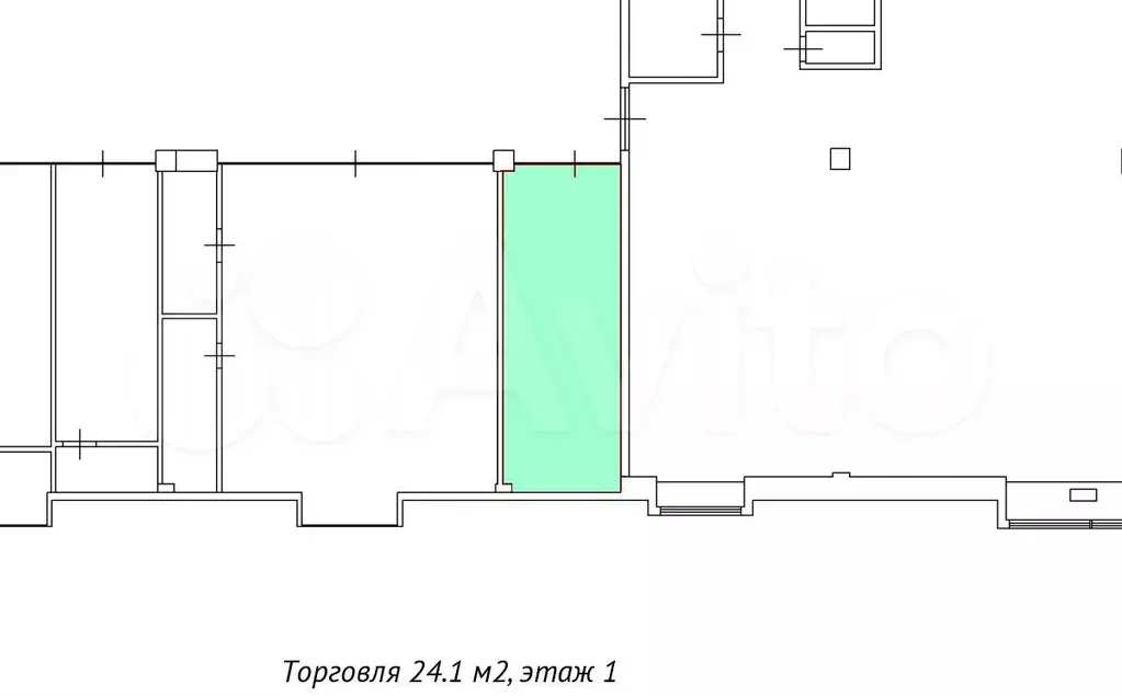 Собственник. 1 этаж трк 24, 40 м - Фото 1
