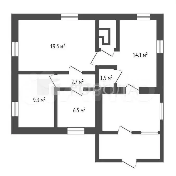 Дом 55,3 м на участке 40 сот. - Фото 0