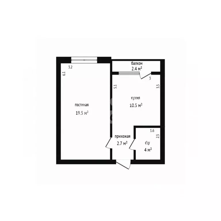 1-к кв. Дагестан, Дербент пер. Карла Маркса, 57 (38.0 м) - Фото 2