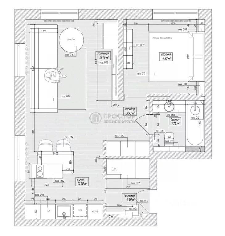 2-к кв. Москва просп. Лихачева, 12к1 (49.2 м) - Фото 2