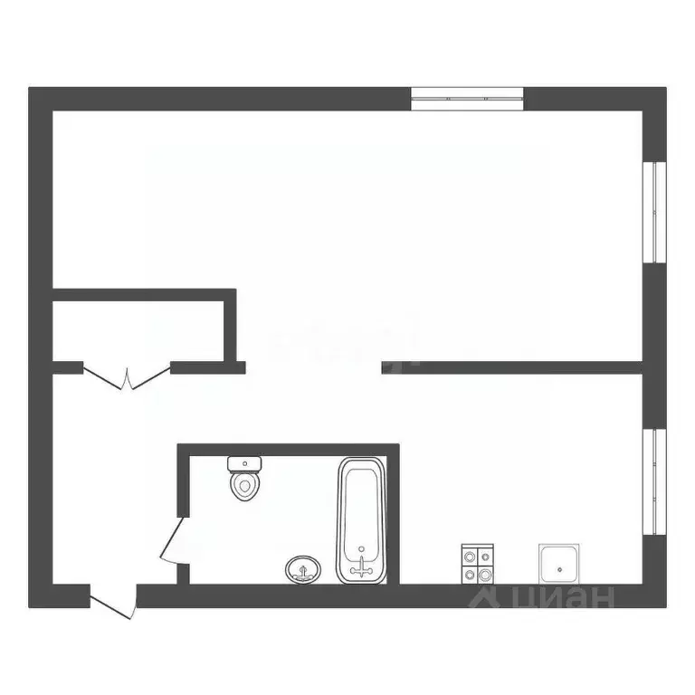 1-к кв. Тульская область, Славный городской округ, Славный пгт ул. ... - Фото 2