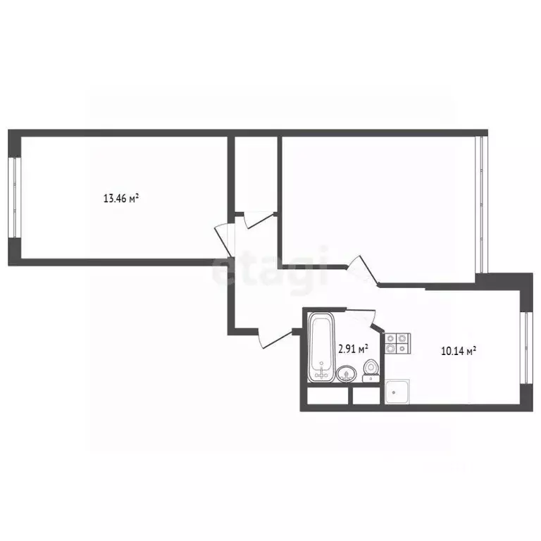2-к кв. Московская область, Ленинский городской округ, Лопатино пгт ... - Фото 2