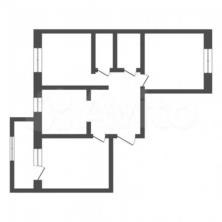 3-к. квартира, 58,9 м, 4/5 эт. - Фото 0