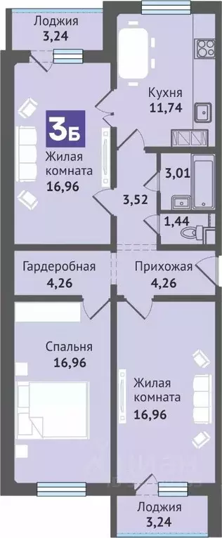 2-к кв. Марий Эл, Медведево городское поселение, Медведево пгт ул. ... - Фото 1
