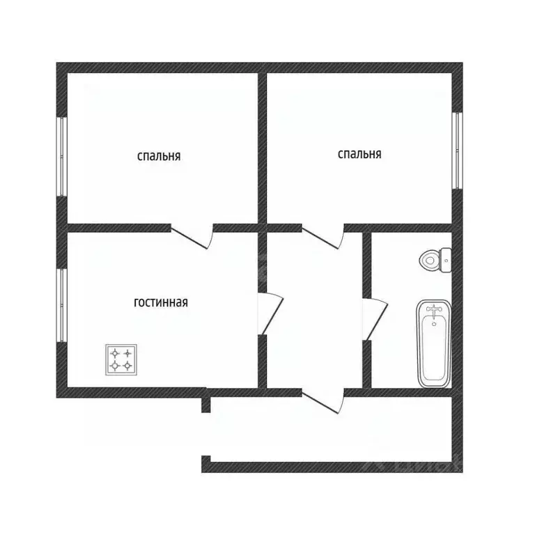 Дом в Белгородская область, Вейделевка рп ул. Юбилейная, 34 (62 м) - Фото 2