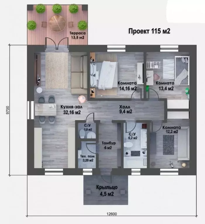 Дом в Башкортостан, Уфимский район, Дмитриевский сельсовет, д. ... - Фото 2