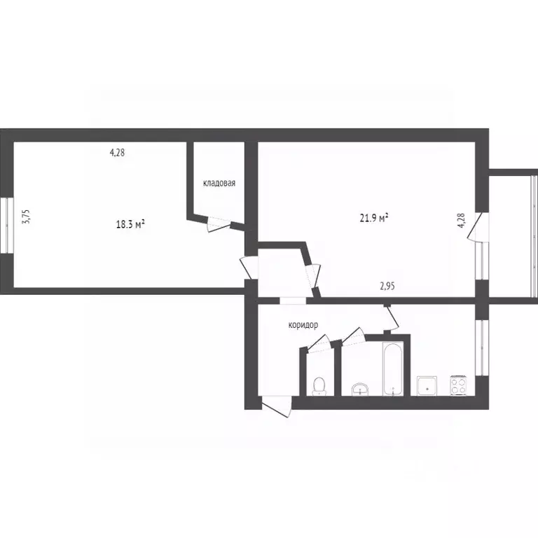 2-к кв. Ханты-Мансийский АО, Сургут ул. Мечникова, 6 (40.1 м) - Фото 2
