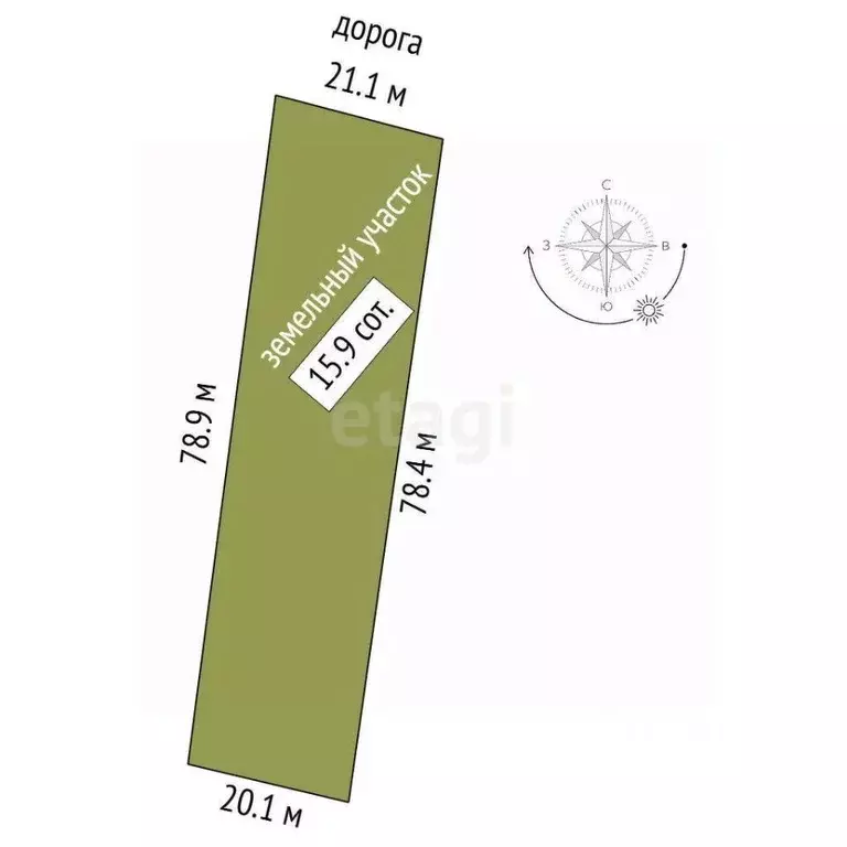 Участок в Мордовия, Лямбирский район, с. Татарская Тавла  (15.95 сот.) - Фото 2
