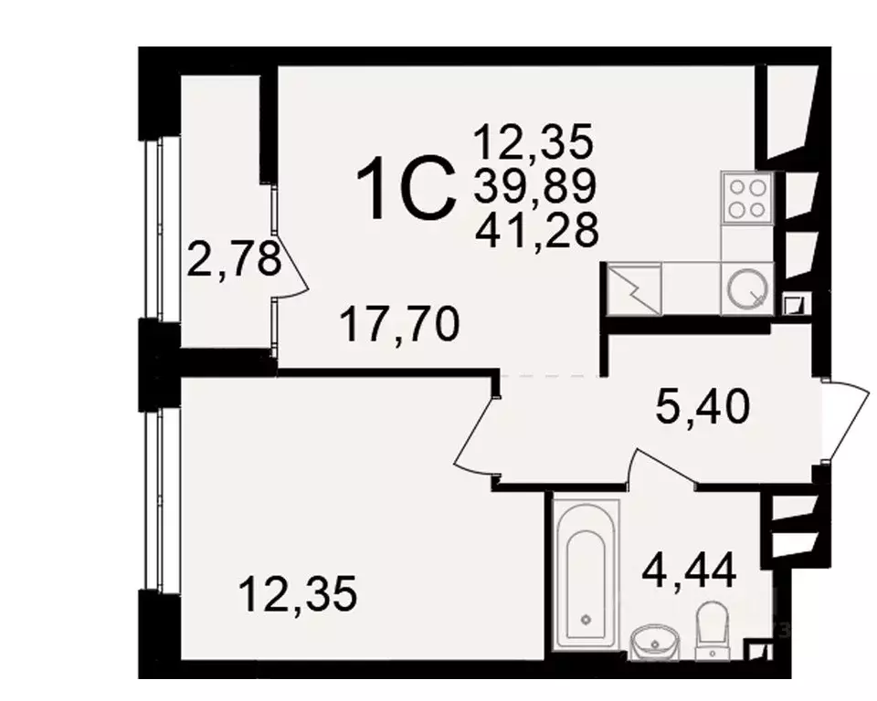 1-к кв. Рязанская область, Рязань ул. Чкалова (39.89 м) - Фото 1