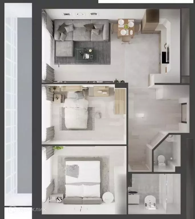 Продаётся 2-к квартира, 64 м - Фото 1